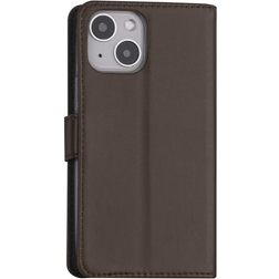 Skal-man Étui housse avec Porte carte magnétique pour Apple iPhone 13 Marron