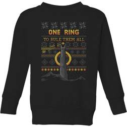 The Lord of the Rings One Ring Kids' Christmas Sweatshirt in Black 3-4 Years