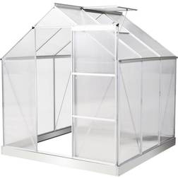 OutSunny Walk-In Greenhouse 6x6ft Aluminum Polycarbonate