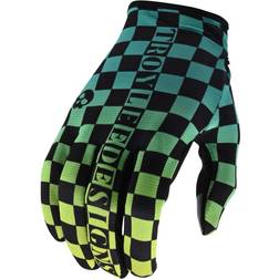 Troy Lee Designs Flowline Brushed Camo Motocross Handschuhe - Grigio-Blu