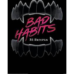 Close Up Ed Sheeran Bad Habits white black Poster