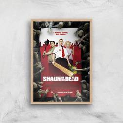 Universal Studios Shaun Of The Dead Giclee Print Wooden Frame Framed Art
