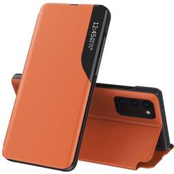 Hurtel Samsung Galaxy A72 4G Premium Eco Leather Flip Case with Stand Function Orange