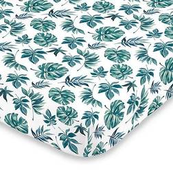 NoJo Palm Leaf Fitted Crib Sheet 28x52"