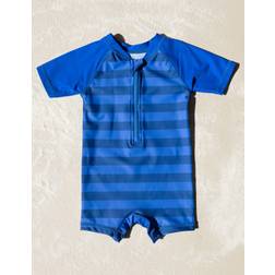 Leveret Baby Unisex (3-24M) Striped Rash Guard One-Piece