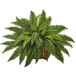 Nearly Natural Artificial Boston Fern in Planter