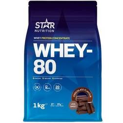 Star Nutrition Whey 80 1kg Chocolate, Less Sweet