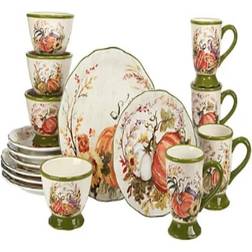 Certified International Harvest Morning Dinner Set 16