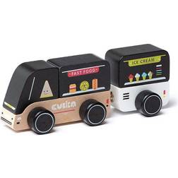 Cubika 15542 Wooden Food Truck, Kids Toy Vehicles More 18 Months