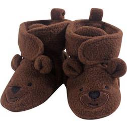 Hudson Bear Cozy Fleece Booties - Brown