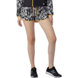 New Balance Fast Flight Split Printed Shorts White,Black