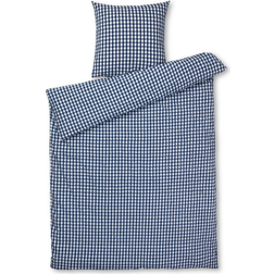 Juna Bæk & Bølge Påslakan Dark Blue/White (220x200cm)