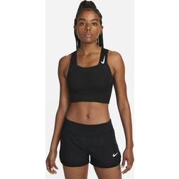 Nike Crop Top Running Aeroswift Nero Bianco