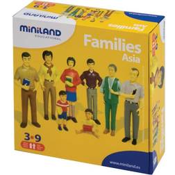 Miniland 27397 Asian Family 8 Figures, Multi-Color