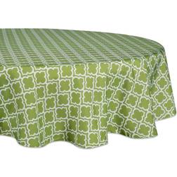 Design Imports Lattice Tablecloth Green