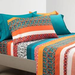 Lush Decor Boho Bed Sheet Turquoise (259.08x228.6)