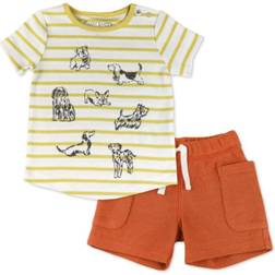 Mac & Moon Baby Boy (3-24M) Furry Friends 2pc. Shorts Set Clay