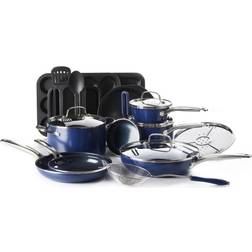 Blue Diamond - Cookware Set with lid 20 Parts