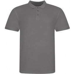 AWDis Pique Short Sleeve Polo Shirt - Charcoal Grey