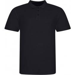 AWDis Pique Short Sleeve Polo Shirt - Deep Black