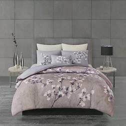 N Natori Sakura Blossom Duvet Cover Purple (243.84x233.68cm)