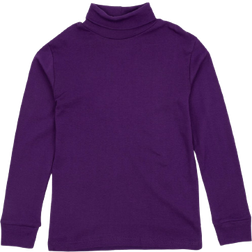 Leveret Cotton Boho Turtleneck Shirts - Dark Purple (32453065605194)