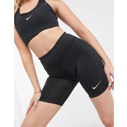 Nike Sorte leggingshorts med mini-swoosh