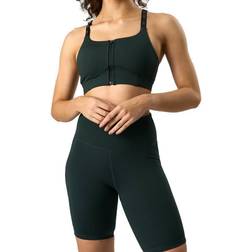 ICANIWILL Ultimate Training Zipper Sports Bra - Deep Green