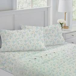 Laura Ashley Rena Cotton Sateen Bed Sheet Turquoise (259.08x228.6)