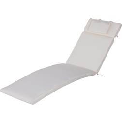 OutSunny Sun Lounger Cushion White Chair Cushions