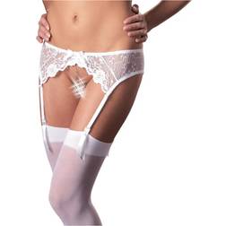 Mandy Mystery Strumpebandshållare M/L, Vit spets, line