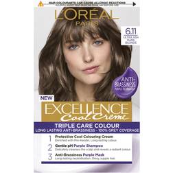 L'Oréal Paris Excellence Crème Permanent Hair Color 6.11 Ultra Ash Dark Blonde