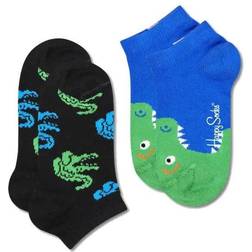 Happy Socks 2-Pack Kids Crocodile Low - White/Blue/Green