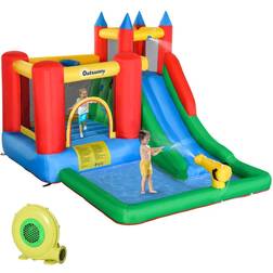 OutSunny Inflatable Bouncy Castle Water Slide 6 in 1