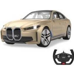 Jamara 402108 BMW i4 Concept 1:14 2.4GHz-Officially Licensed, 1 Hour Driving time, Approx. 11 km/h, Perfectly replicated, Detailed, LED Interior Lighting, Gold