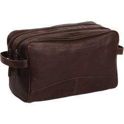 The Chesterfield Brand Toiletry Bag Stefan Made of Leather Large Cosmetics Case for Men and Women for Travel, Brown, L