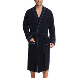 Schiesser Bademantel Herren Jersey - Blau