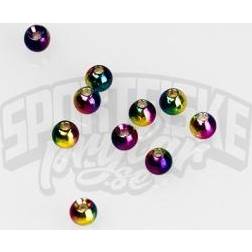 Flydressing Brass beads 4.0mm Rainbow