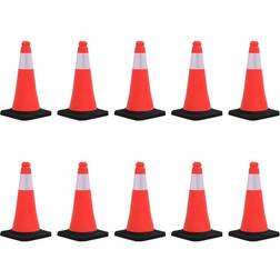 vidaXL Reflective Traffic Cones with Heavy Bases 10pcs 50cm