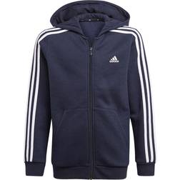 Adidas 3 Stripes Full Zip Sudadera Con Cremallera Chicos - Azul