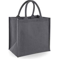 Westford Mill Midi Jute Tote Bag (One Size) (Light Graphite/Graphite)