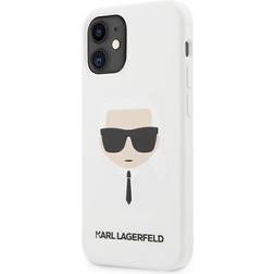 Karl Lagerfeld KLHCP12SSLKHWH iPhone 12 mini 5,4 quot baltas baltas kietas deklas Silikoninis Karlo galva