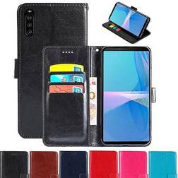 CaseOnline Wallet Cover 3-kort Sony Xperia 10 III sort