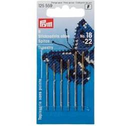 Prym Tapestry Needles with Blunt Point and Gold Eye, Metal, Silver, 4.5 x 2 x 0.2 cm