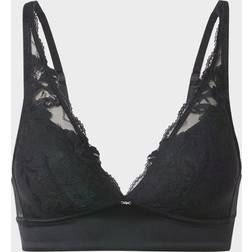 Esprit Satin Spets Trådlös Vadderad Behå - Mörkrosa
