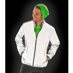 Spiro Mens Luxe Reflective Waterproof Jacket (White)