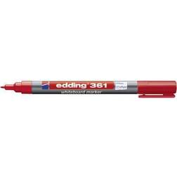 Edding 361-002 rød board marker, tynd rund spids 1mm (10stk