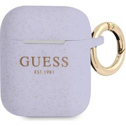 Guess Glitter Kopfhörer Hülle Violett