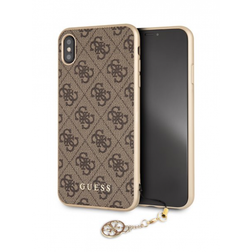 Guess Hard Case with Phone Charm for iPhone XS Max Brown