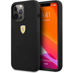 Ferrari Liquid Silicone Metal Logo Case for iPhone 13 Pro Max